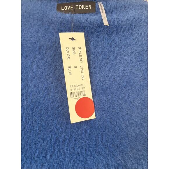 NWT Love Token Blue Ultra Soft Long Open Cardigan Sweater SMALL #0688 - Picture 5 of 5